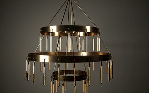 AXIS THREE-TIER GOLDEN CHANDELIER