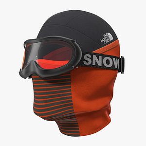 Balaclava Ski Face Mask with Goggles 3D Model