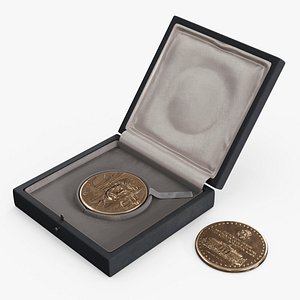 3D Donald Trump Presidential Medal with Display Case Gold