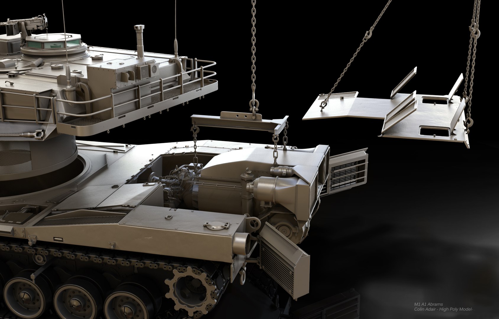 M1 A1 Abrams Tank 3D Model - TurboSquid 2297069