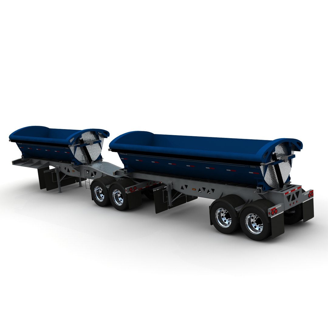 3d Model Trailers B-train Midland Tw2500