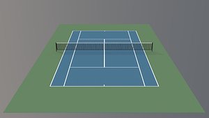tennis hard court v2 3d model