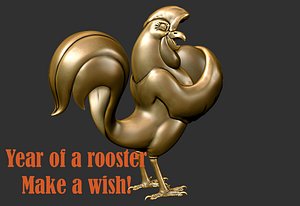 3d statue rooster 2017 model