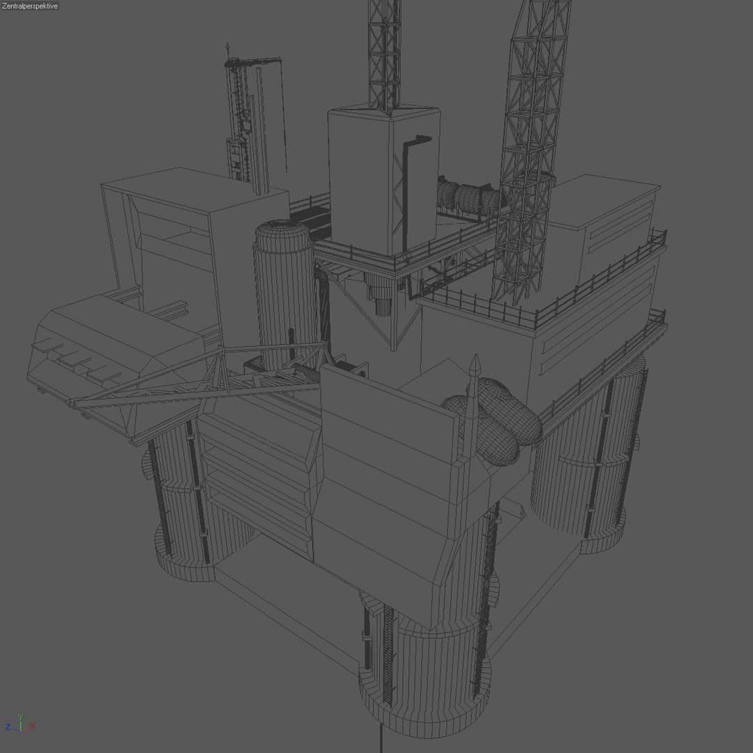 3d oil rig model