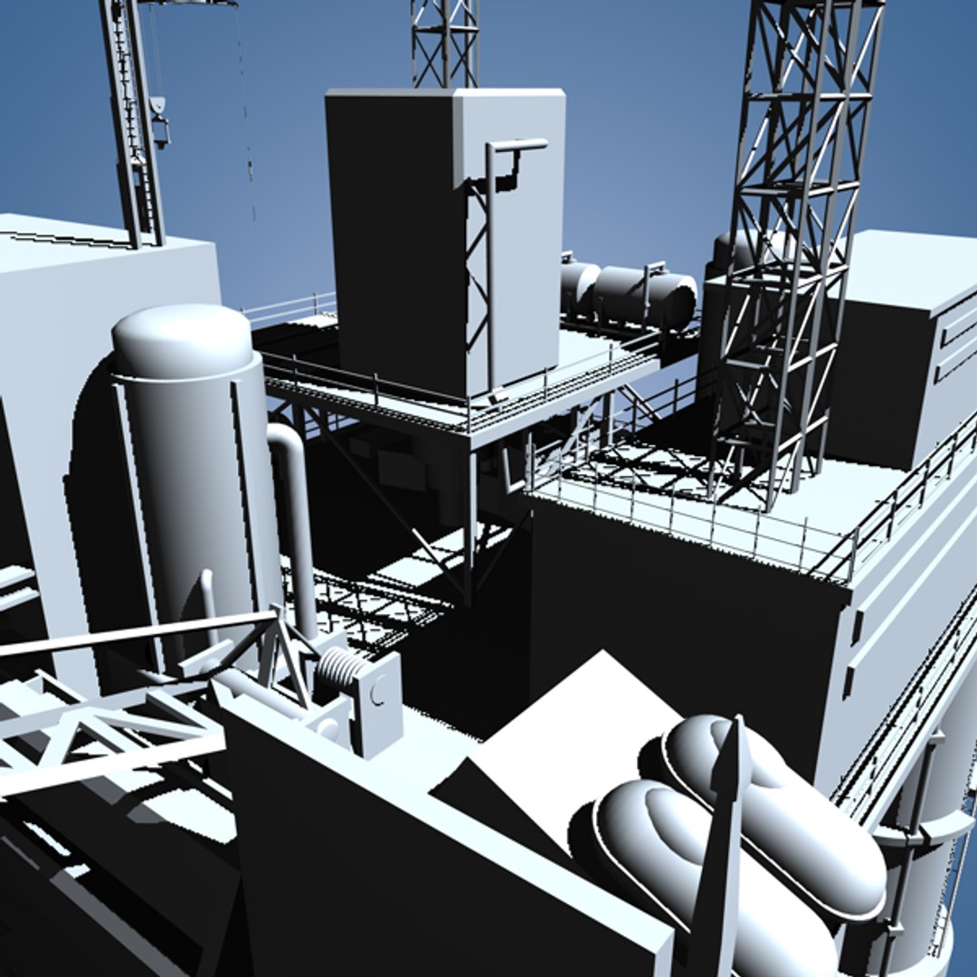 3d oil rig model