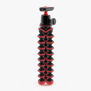 3D Flexible Mini Tripod Red model