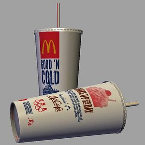 3d mcdonald beverage cup