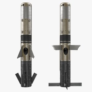 BGM 71F TOW Missile Rigged 3D Model