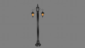 Street Light Poll low-poly 3D model