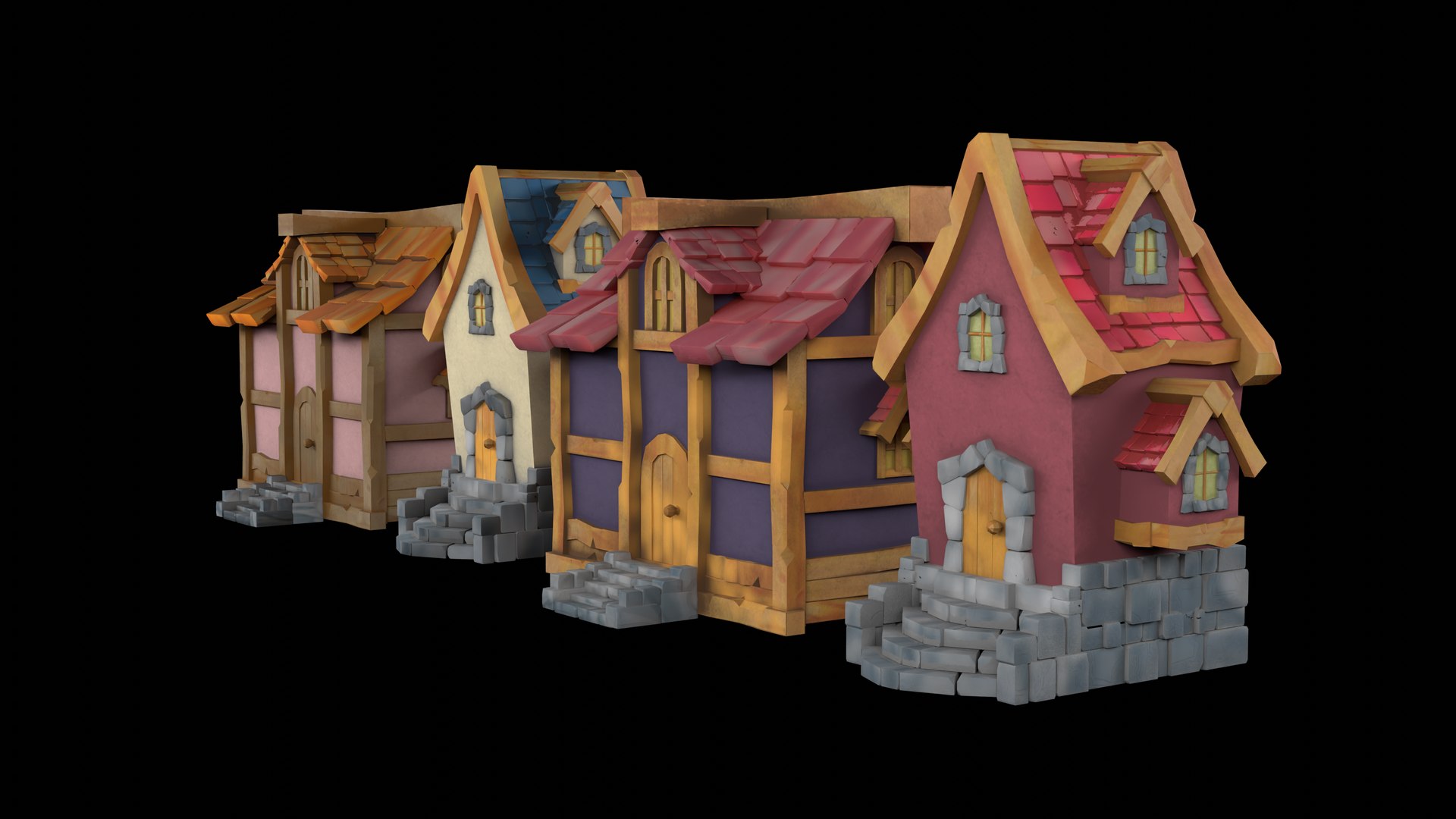 3D Model Game House Set - TurboSquid 2243209