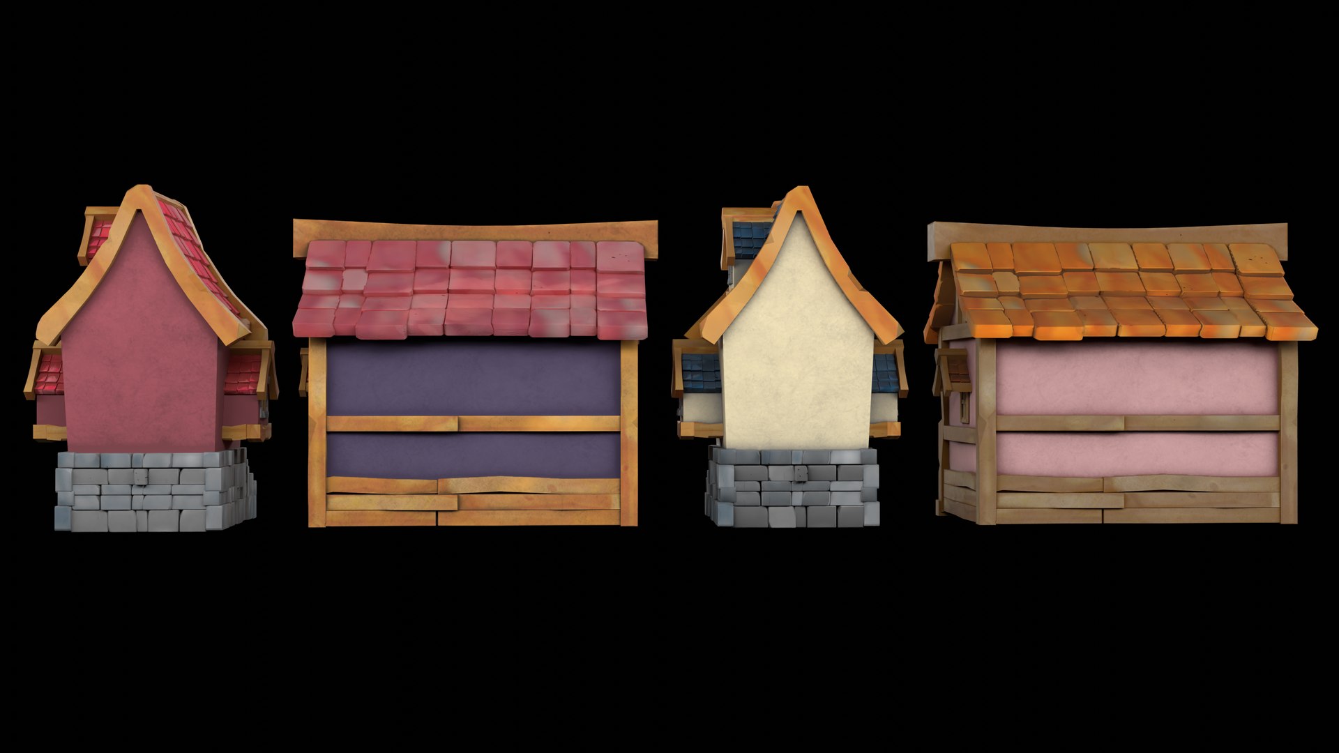 3D Model Game House Set - TurboSquid 2243209