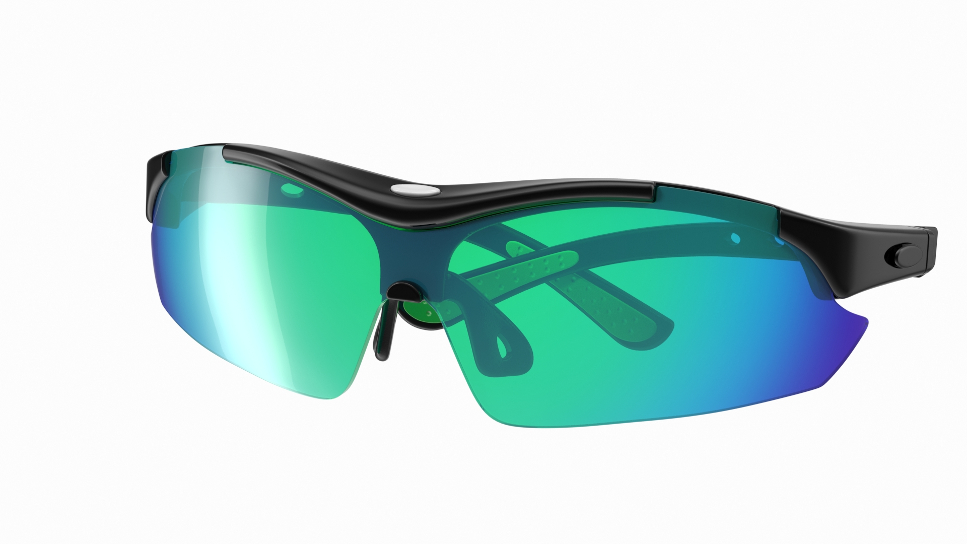 Black Sport Eyeglass Green Glasses 3D - TurboSquid 2094948