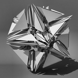 voronoi tesselation abstract 3d model