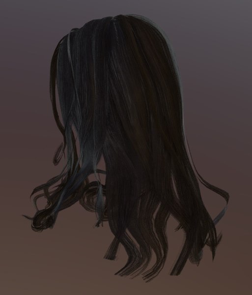 Female hairstyle hair 3D - TurboSquid 1417574