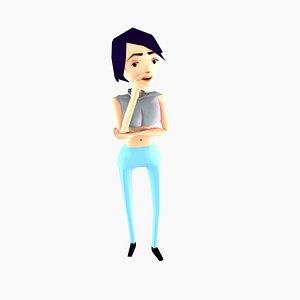 3D Low poly Game Character model