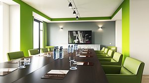 3D realistic briefing room interior model