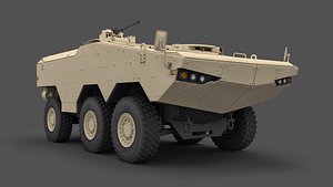 3D Hanwha  TIGON 6x6 Armored Vehicle 3D model model