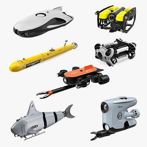 3D Underwater Robots Collection 6 model