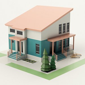 modern house 01 3D model