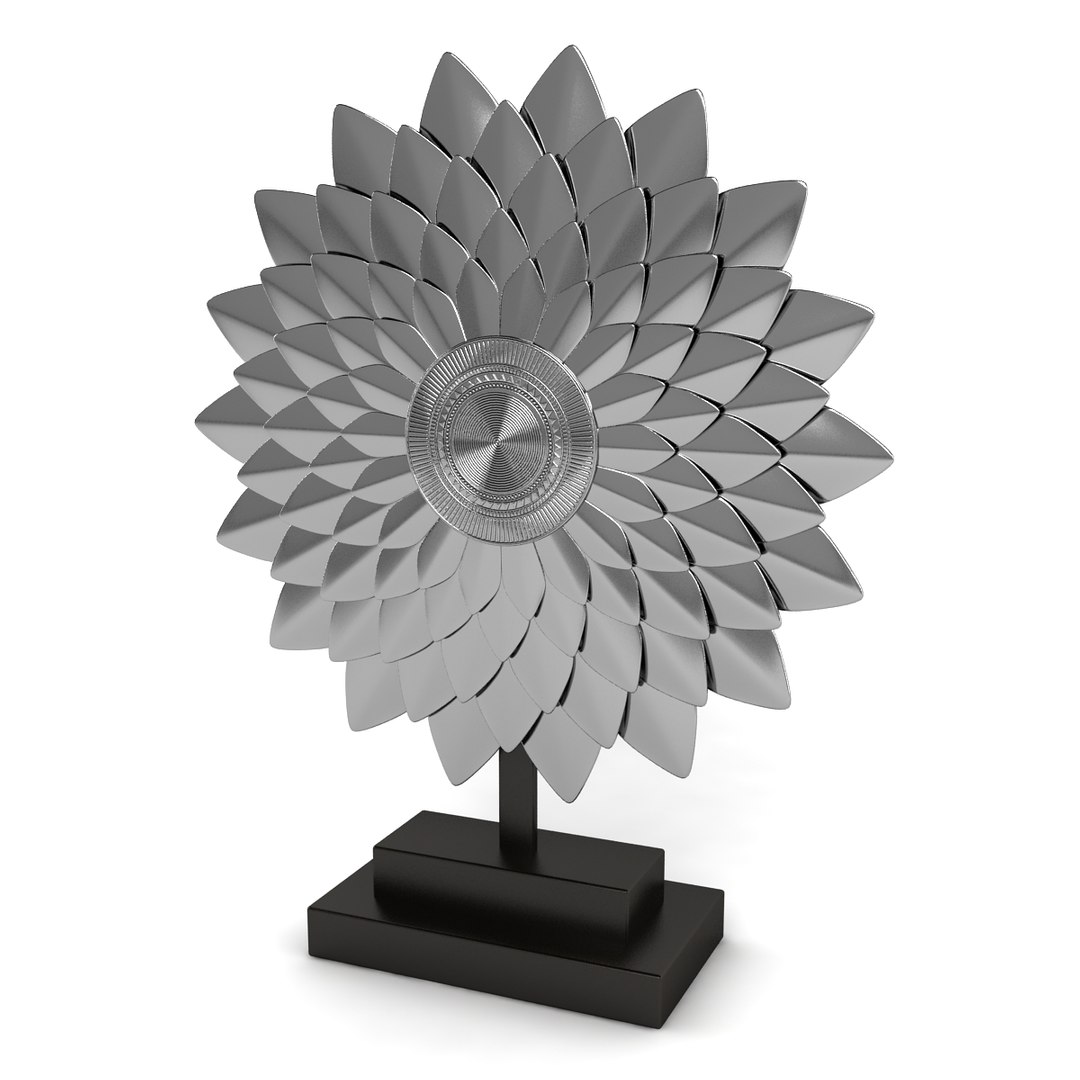 3d silver sculpture model