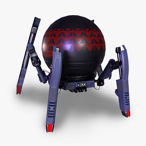 3D model Gameready PBR Sci-Fi Spider-Robot Low-poly 3D model