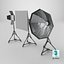 Detailed Three Photography Lights model