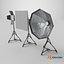 Detailed Three Photography Lights model