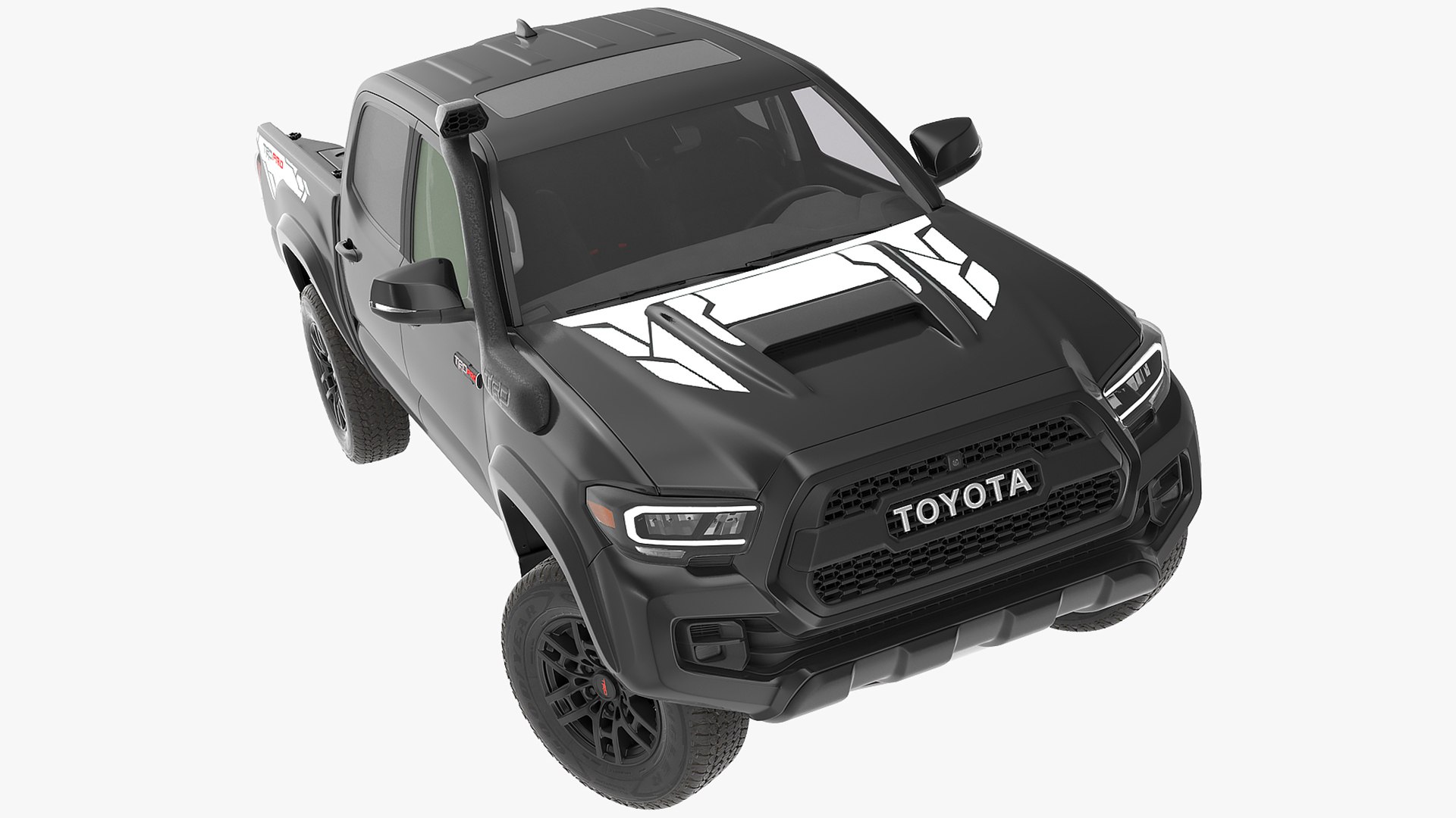 Toyota Tacoma TRD Pro Midnight Black Metallic 2021 Rigged 3D model preview