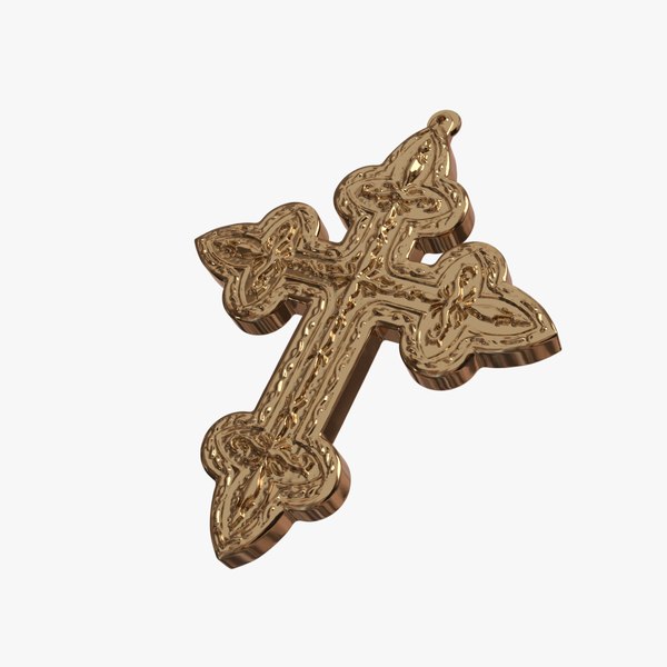 Trefoil Gothic Cross Pendant for 3D Printing 3D - TurboSquid 1716094