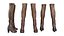Chunky Heels Mid Ankle Plaids 양말 부츠