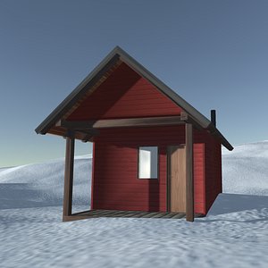 Cabin in the snow