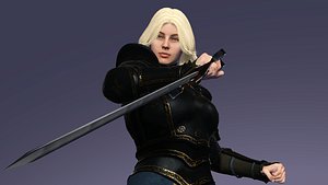 3D Female Knight
