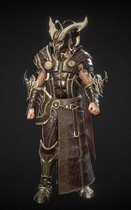 3D model warrior character