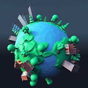 3D cartoon planet 2