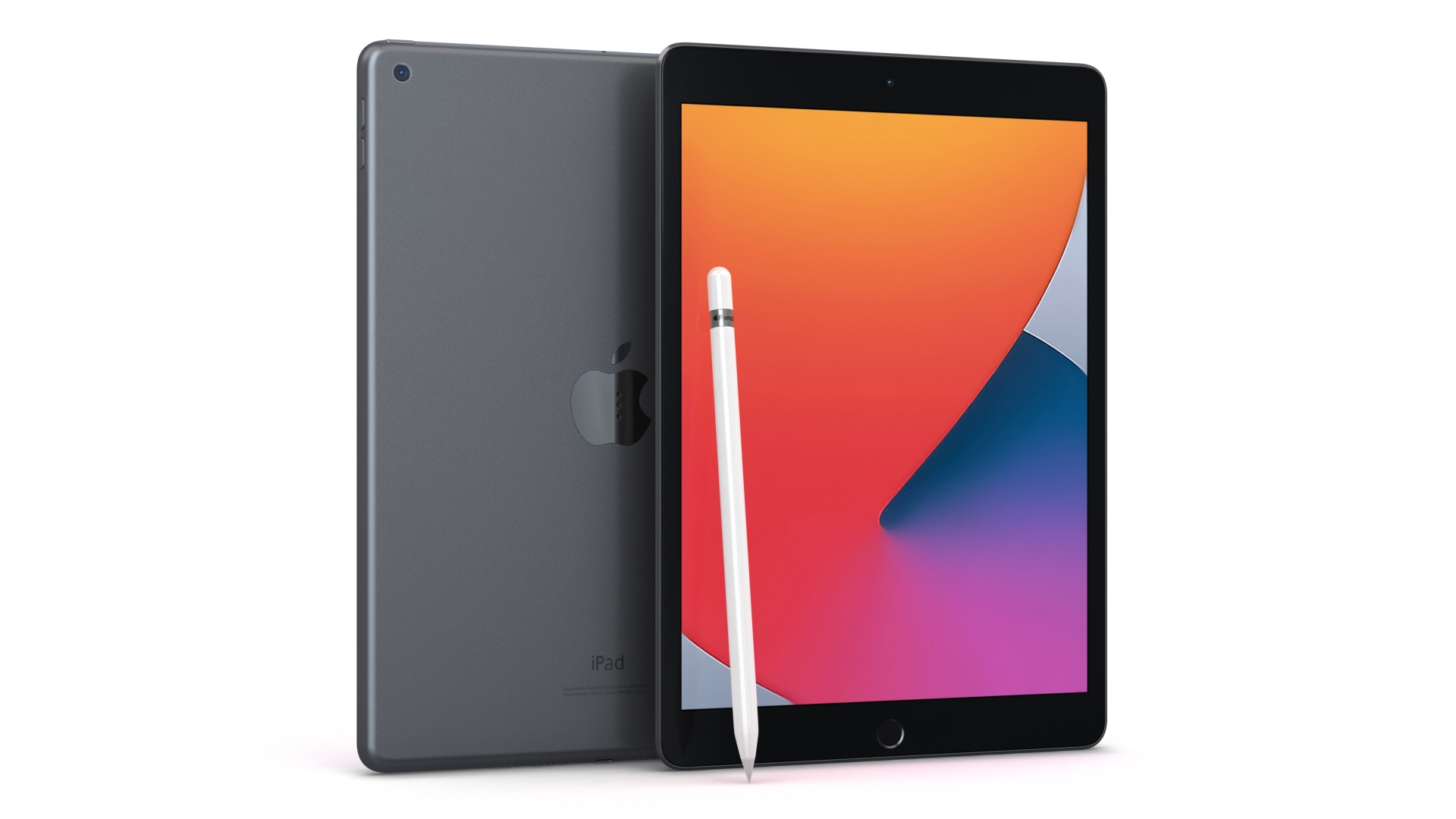 apple ipad 10.2 2020 all color with pencil3d模型