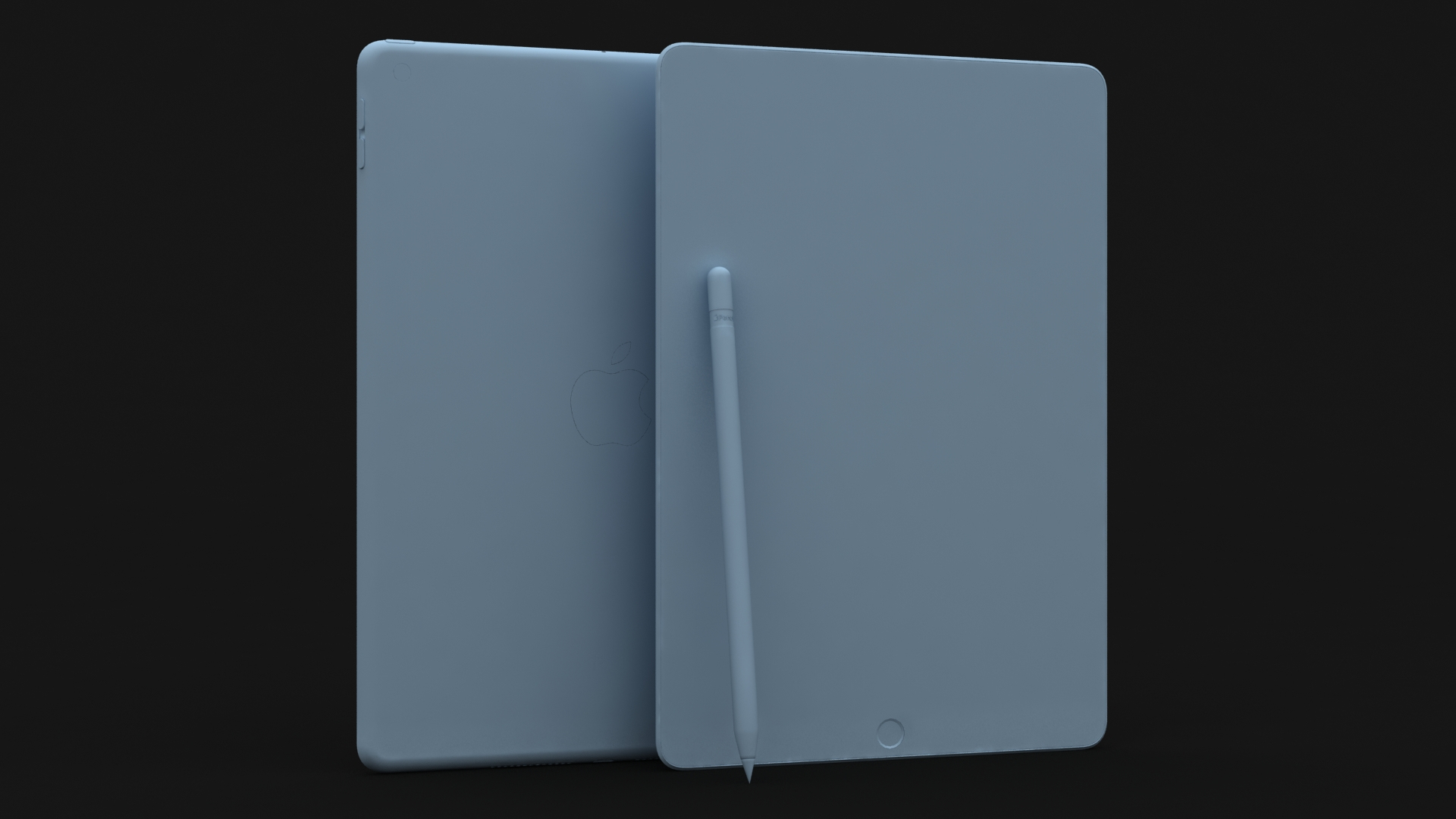 apple ipad 10.2 2020 all color with pencil3d模型