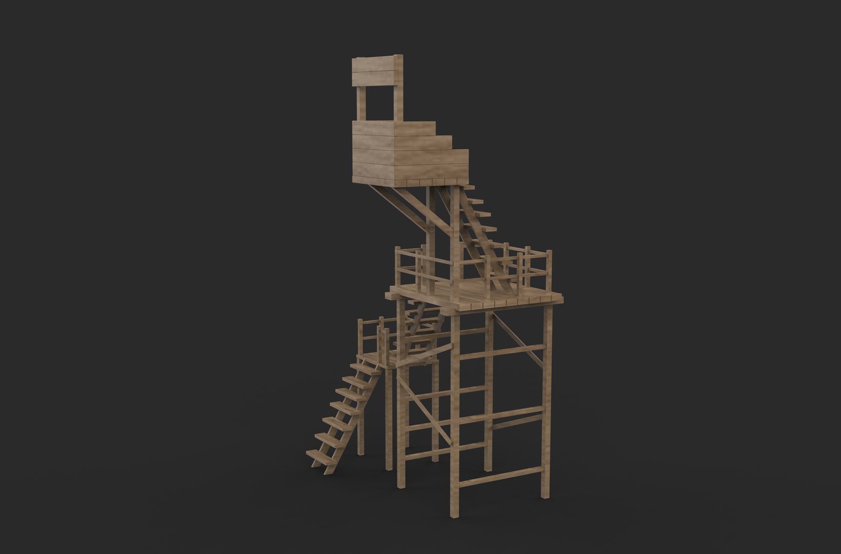 Wooden Watch Tower 3D Model 3D Model - TurboSquid 2490799