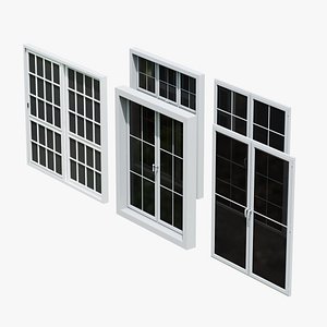 Modern Residential Window Set 3D model