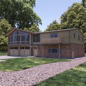 single family home 3D model