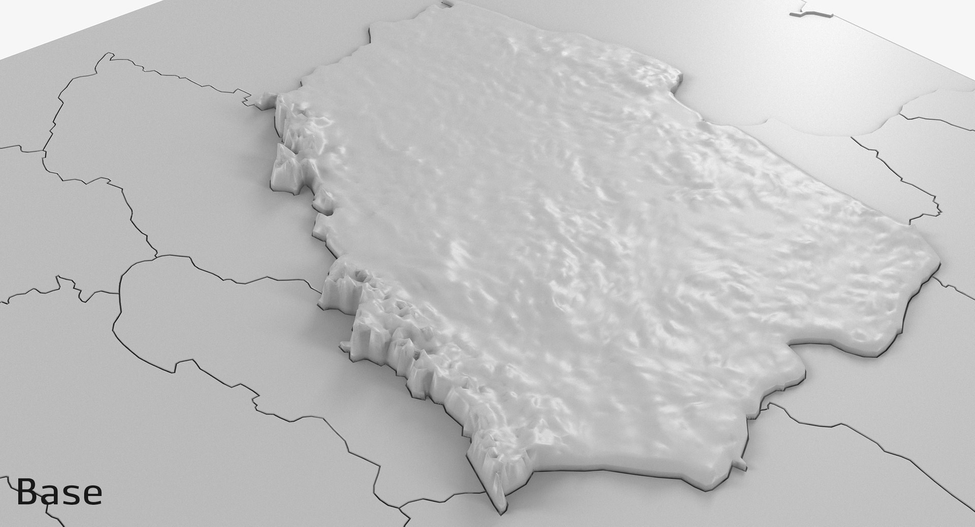 Poland Topographic Map 3D Model - TurboSquid 2336882