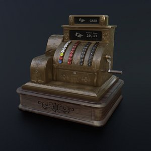 3D Antique Cash Register