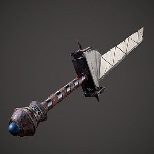 3D spiked fantasy sword