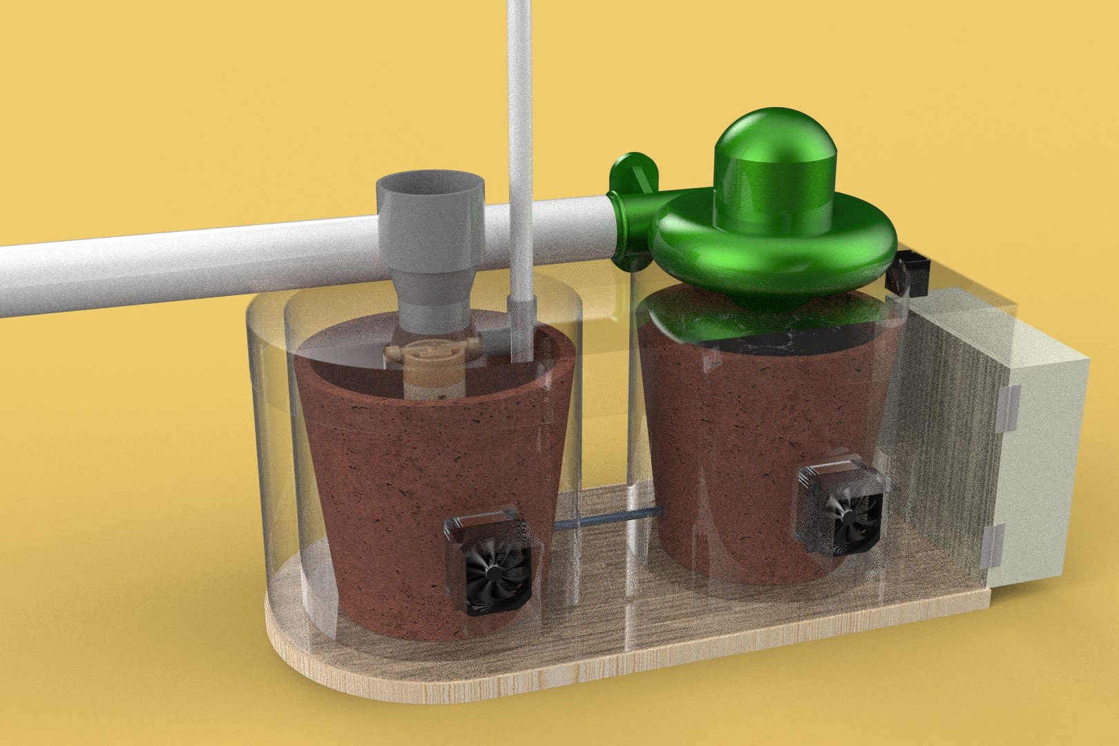 ULTRASONIC COOLING SYSTEM MIST HUMIDIFIER VAPORIZER FARM 3D Model ...