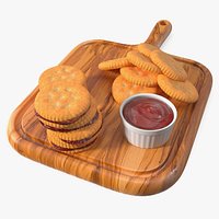 Round Crackers with Sausage