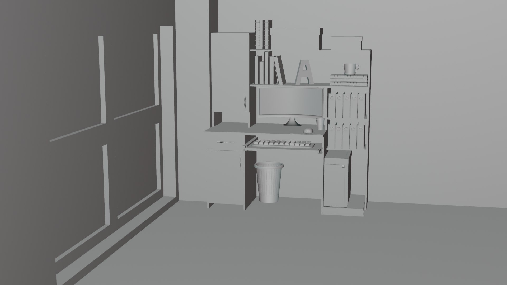 3D Laptop Desk PC Desk Model - TurboSquid 2198554
