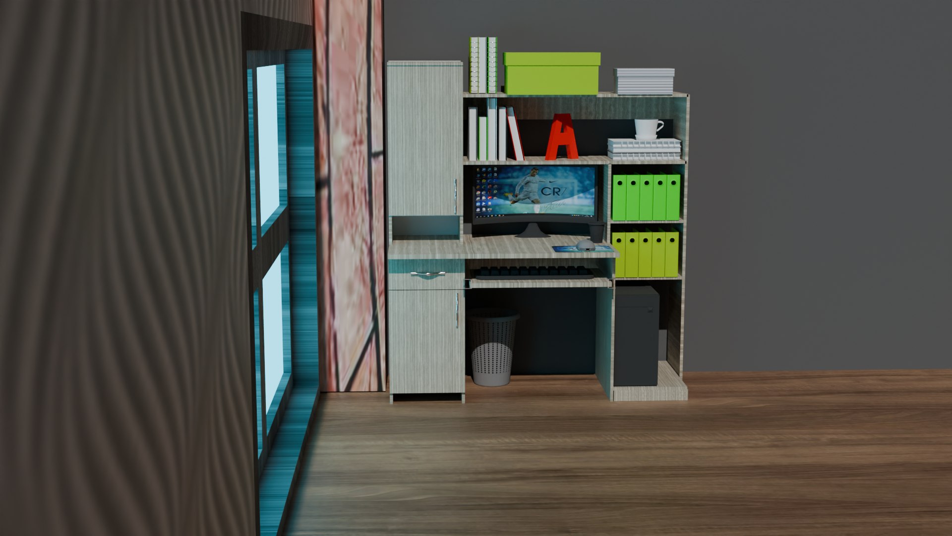 3D Laptop Desk PC Desk Model - TurboSquid 2198554