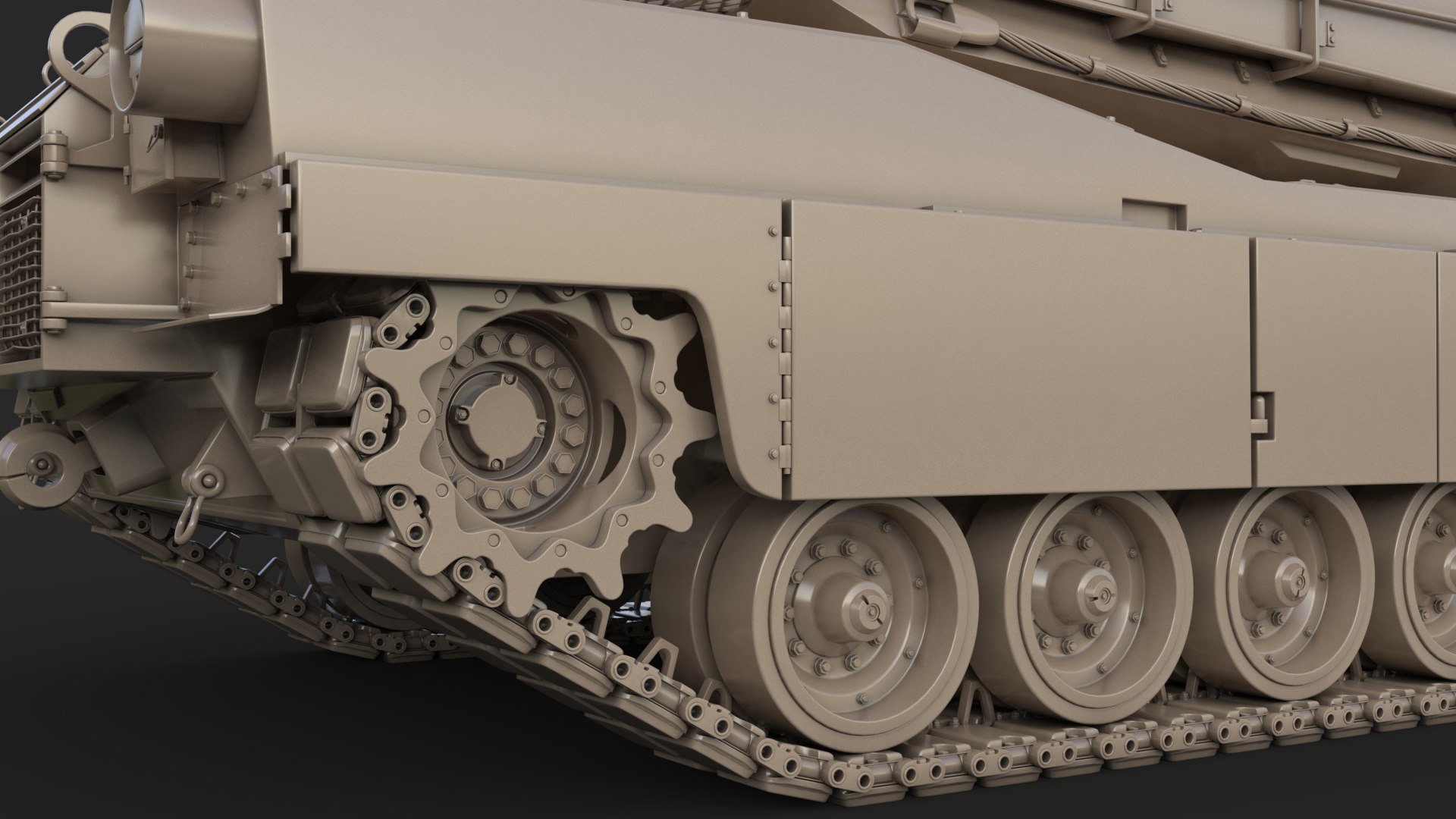 Tank M1 Abrams Clay 3D Model - TurboSquid 2366405