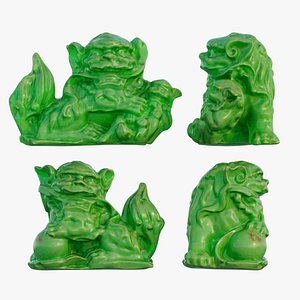 Jade lion 3D model