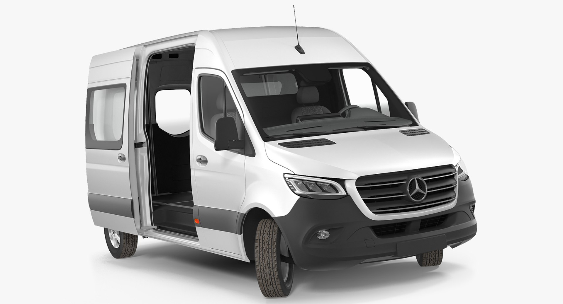 2019 Mercedes Sprinter Van Rigged 3D model preview