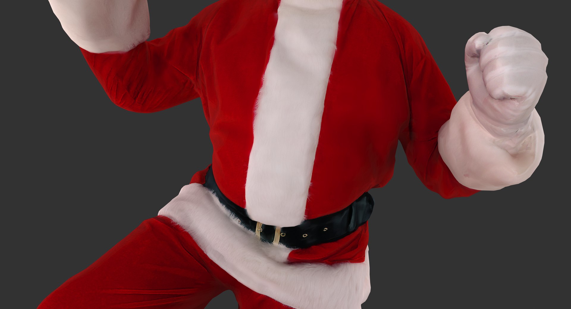 3d Santa Dancing People Human